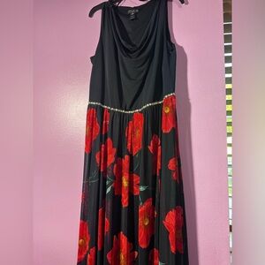 Sleeve Less, Full Length Poppy Dress. Plus Size.